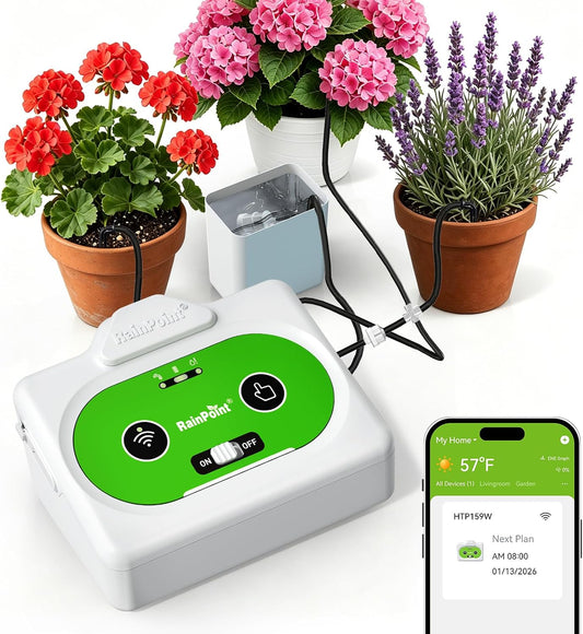 Système d'arrosage automatique – commande via application, connexion Wi-Fi, rechargeable