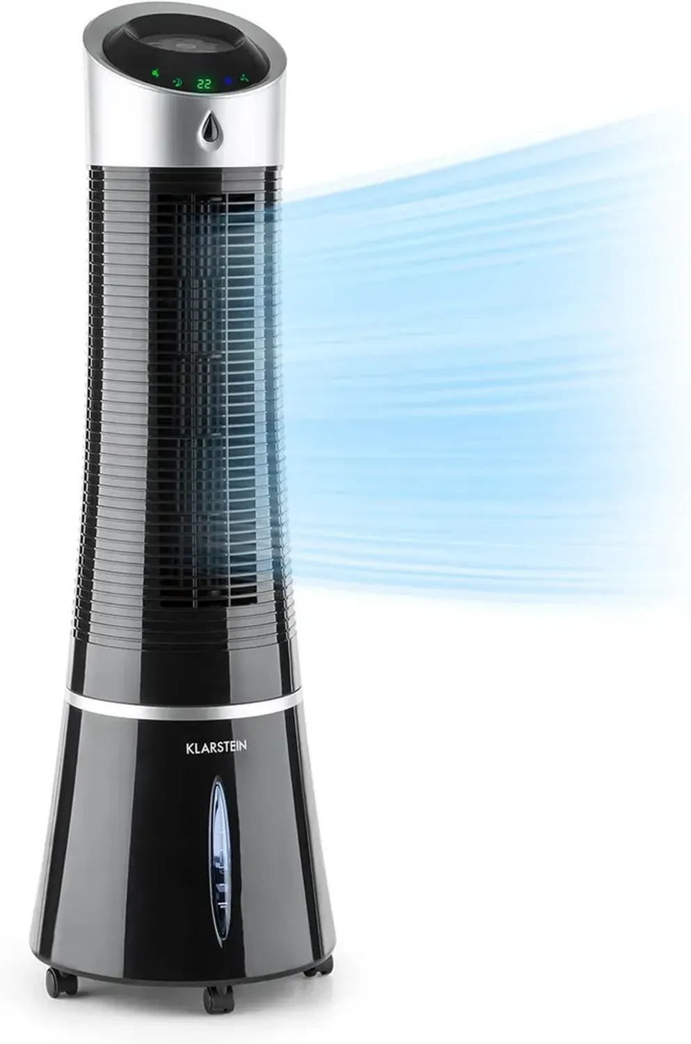 Refroidisseur d'Air Portable 5-en-1 Klarstein avec Humidificateur et Ioniseur, 45W, 180m³/h, Sans Évacuation