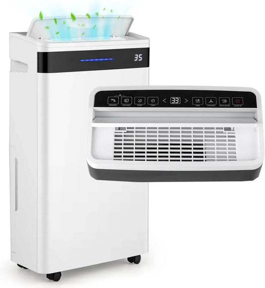 Déshumidificateur Électrique 25L/48H avec Réservoir 5,5L et 5 Modes pour Maison et Bureau